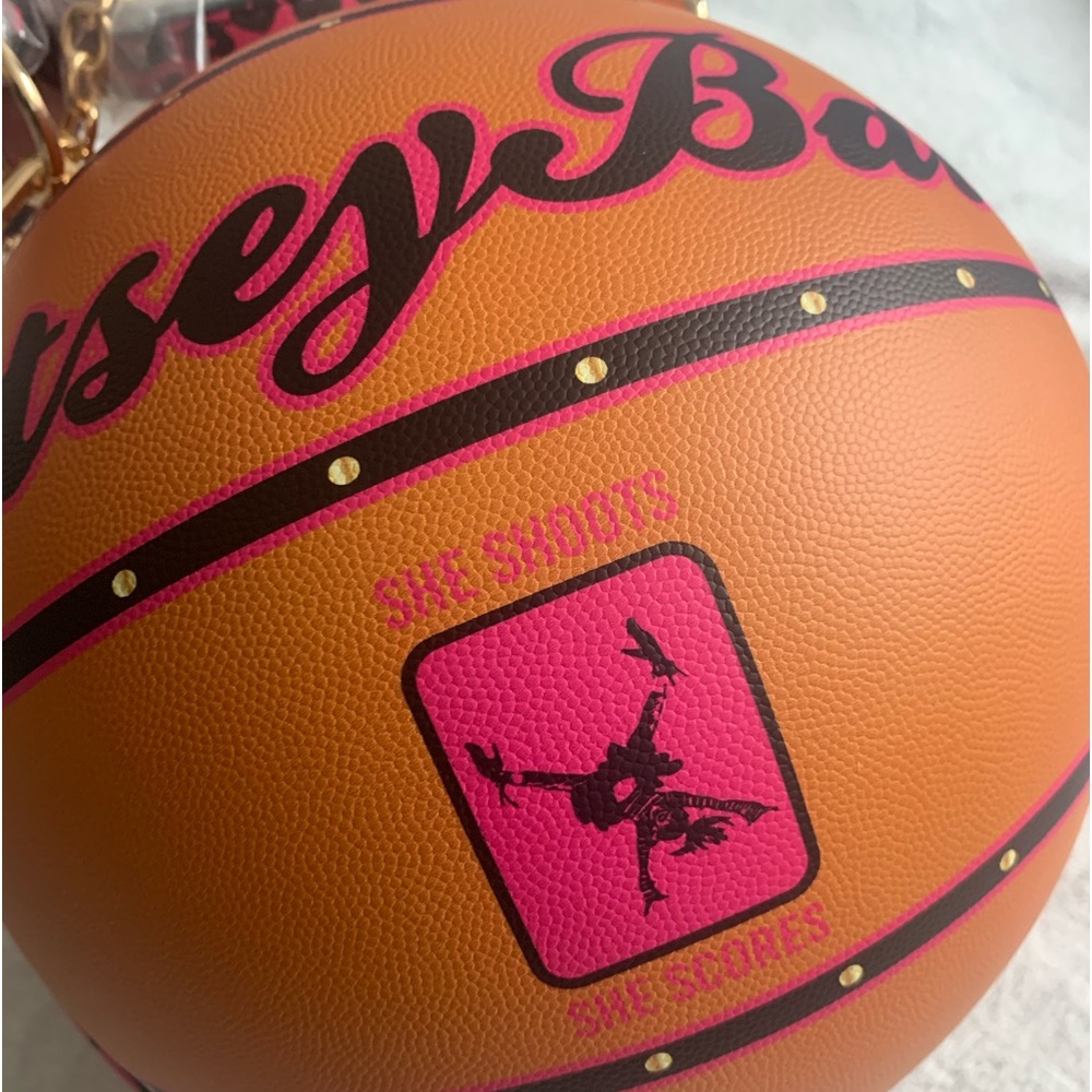 Betsey Johnson Leopard Basketball Kitsch Shoulder Bag Satchel NWT - Picture 12 of 15
